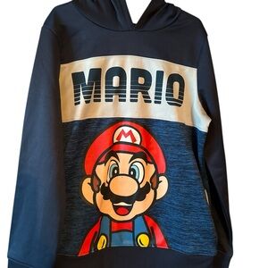 Mario Kids Hoodie - Navy and Red
